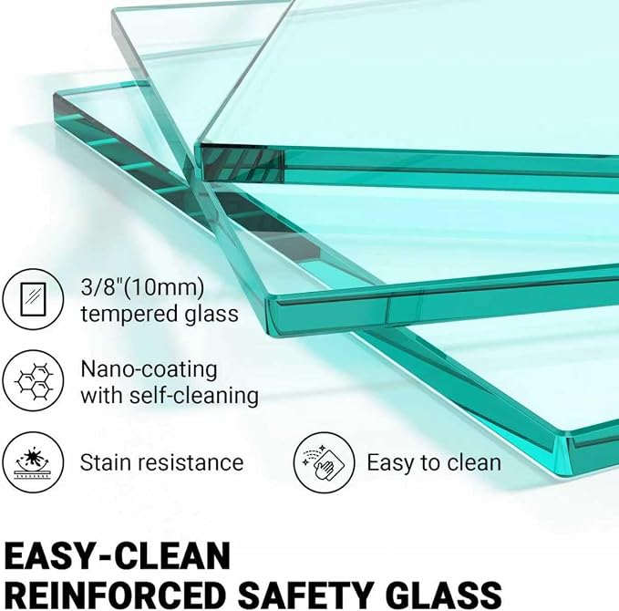 Frameless Sliding Shower Door 56–60 in W x 76 in H, 10mm Clear Tempered Glass - Image 2
