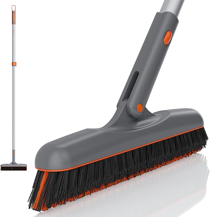 Eazer Grout Brush with Long Handle, 180°Rotation Tile Grout Cleaning Brush by Eazer