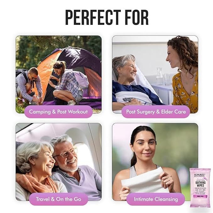Extra Large Bath Wipes for Adults Bathing No Rinse - Image 6
