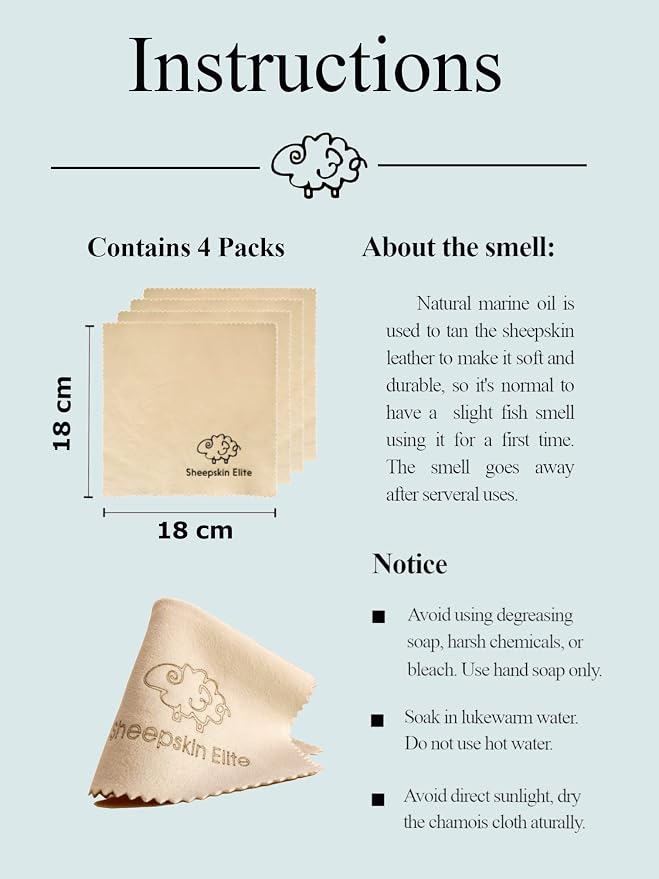 Natural Chamois Leather Eyeglass Cleaning Cloth Camera Lens Cleaning Cloths - Image 5
