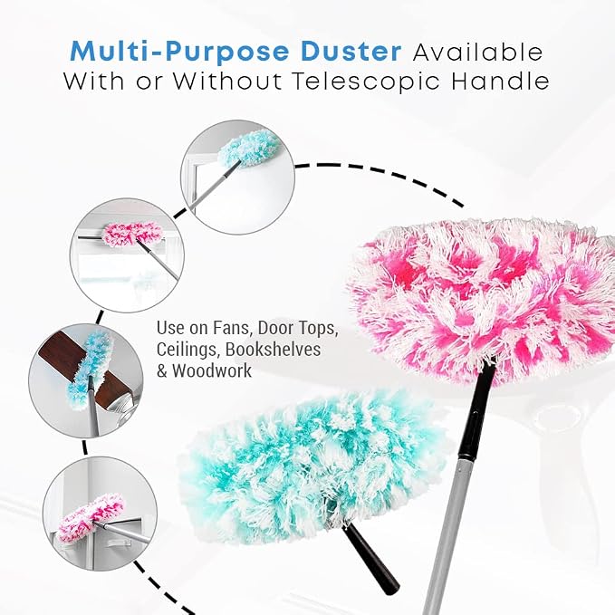 Fuller Brush Fuzzy Fan Duster – Dust & Clean Ceiling Fans, Woodwork – - Image 3