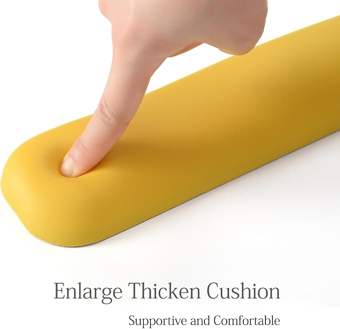 UnivoColors Design-Wave Keyboard Wrist Rest, Artificial Sheepskin+Memory - Image 3
