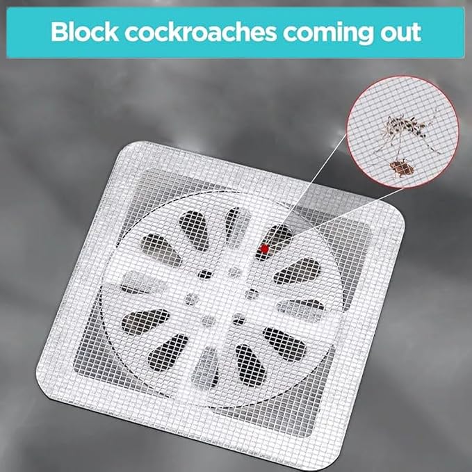 40 Pcs Disposable Shower Drain Cover Hair Catcher Shower Drain Mesh Stickers - Image 3