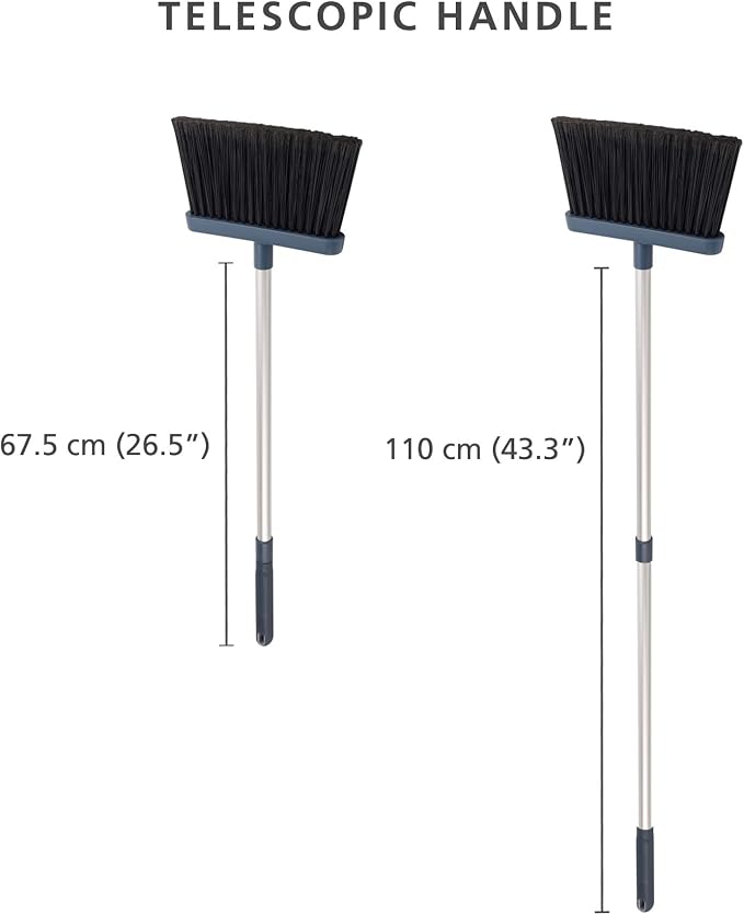 Joseph Joseph CleanStore Wall-Mounted Adjustable Long Handle Broom Sweeper - Image 3