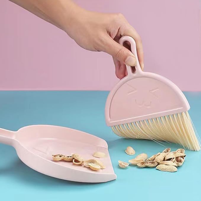 Mini Broom and Dustpan Set for Desk, Small Hanging Keyboard Cleaning Kit - Image 3