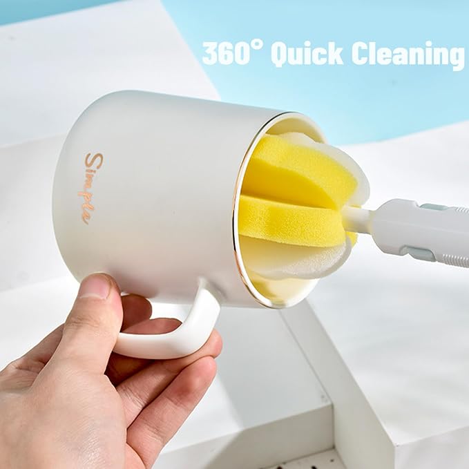 8PCS Bottle Brush Replacement Sponge Heads Environmental Protection Cup Cleaner - Image 7
