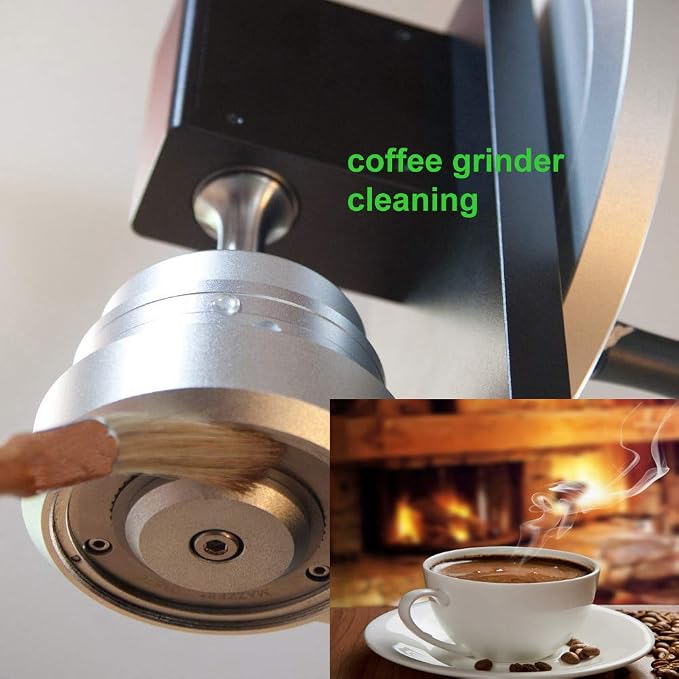 Coffee Grinder Cleaning Brush + Coffee Brush Wood Handle & Natural Bristles - Image 6