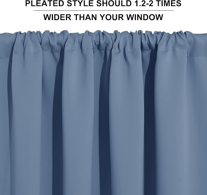 RYB HOME Blackout Curtains for Kitchen, Over Sink Privacy Curtains Window Decor - Image 3