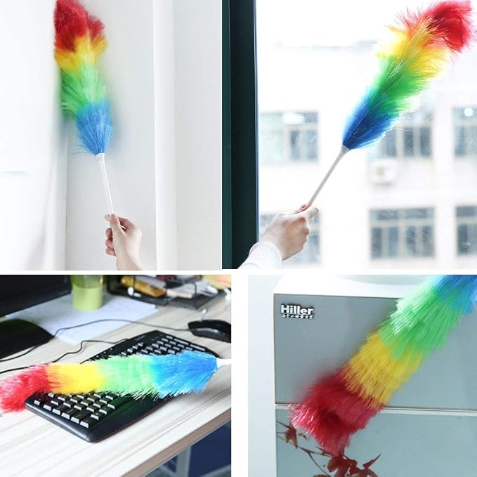 Hofumix Feather Duster Car Duster Hand Duster Static Dusting Brush Hand Grips - Image 6