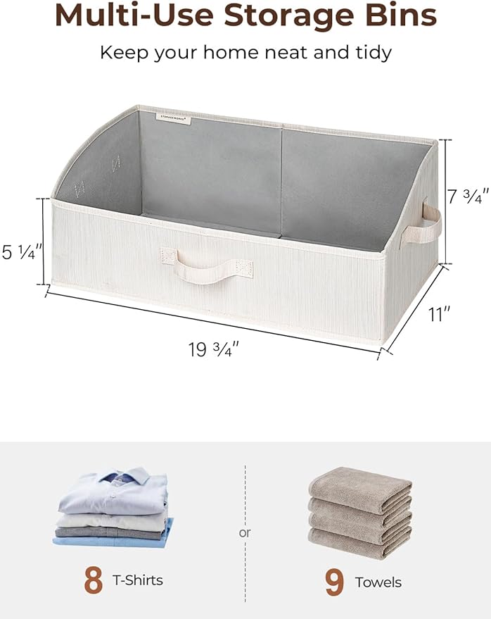 StorageWorks Closet Storage Bins, Trapezoid Organizer Box - Image 4