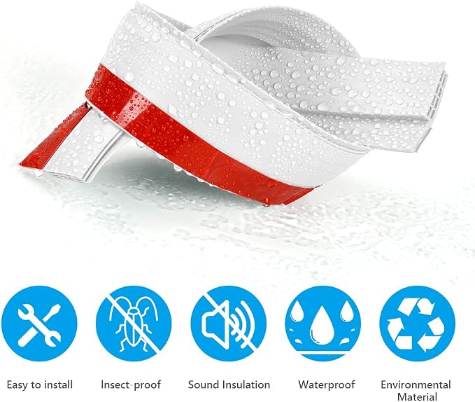 Ainiv Door Draft Stopper Under Door Seal, Adhesive Under Door Sweep Weather - Image 5