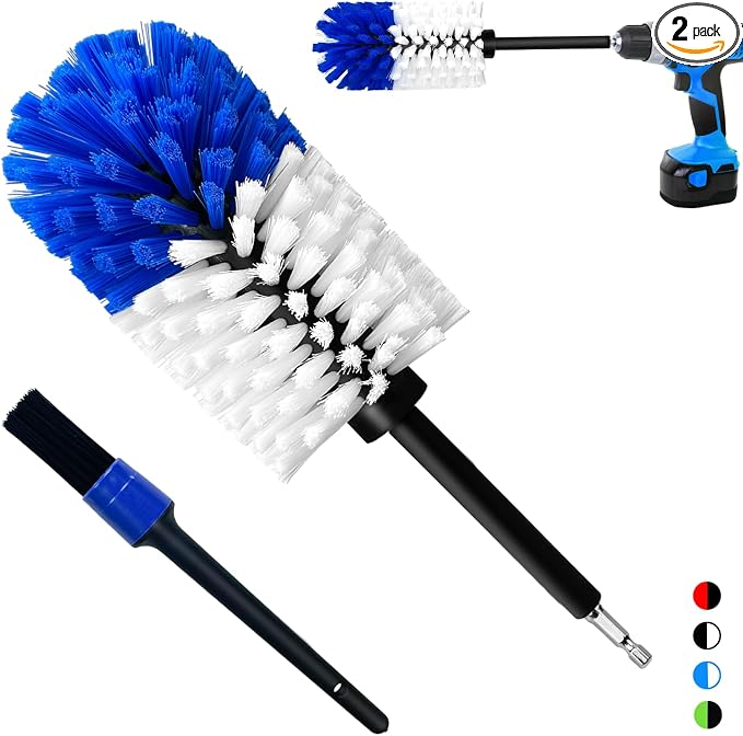 Wheel Brush Kit, Soft Drill Wheel Cleaner Brush, No Scratches Highly Dense Car by Tialero