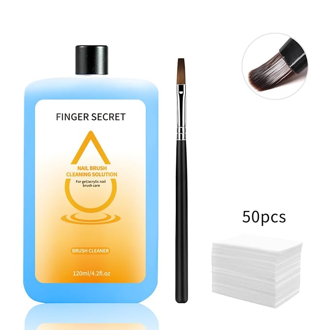 Nail Brush Cleaner Kit - 120ml Professional Nail Art Brush Cleaning Solution. - Image 2