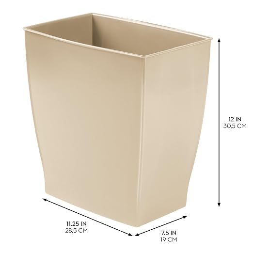 iDesign Small Bathroom Trash Can, Made in USA - Image 3