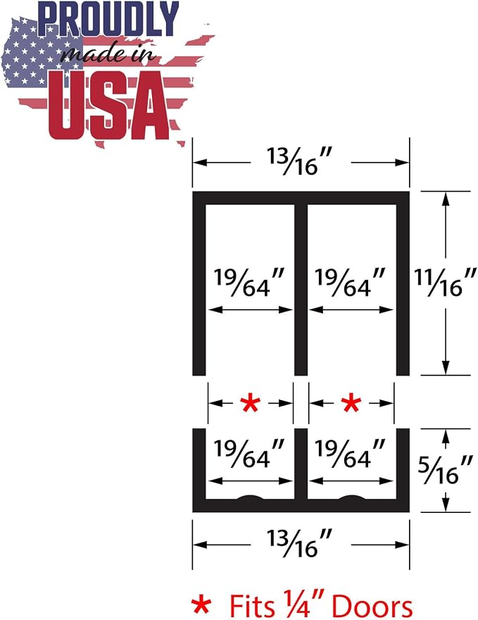 1/4" Panel Sliding Door Track - Image 2