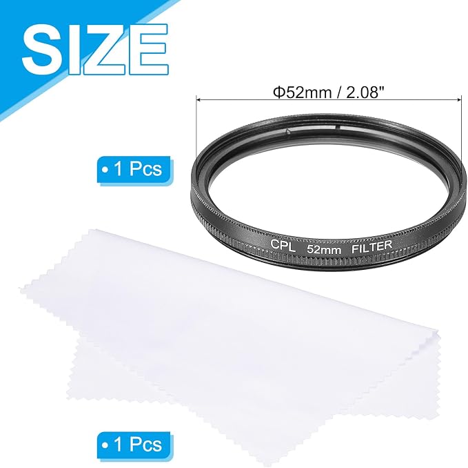 MECCANIXITY 52mm Circular Polarizer Filter, Double Sided Multi-Layer Coatings - Image 2