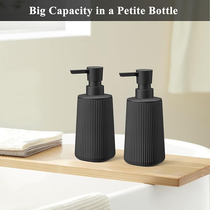 Black Hand Soap Dispenser with No Rust Pump - Image 5