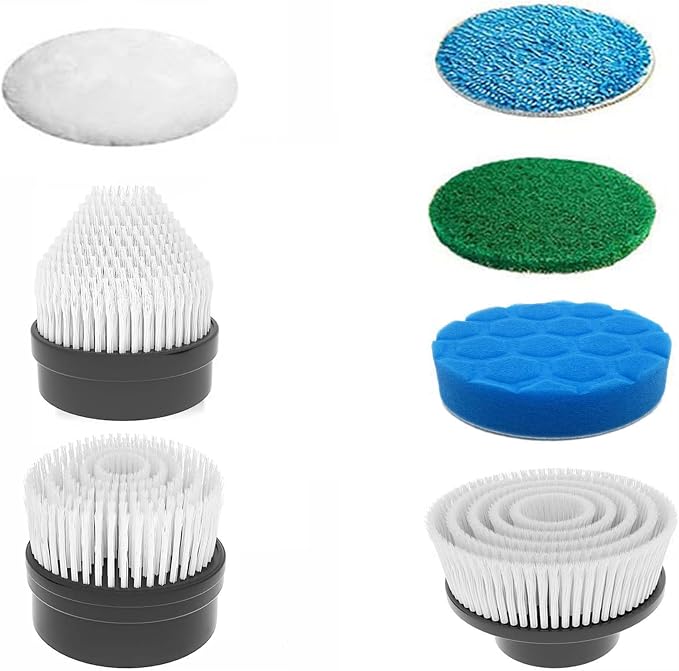 MGLSDeet Bathroom Scrubber 7Pcs Replacement Brush Heads Kit, - Image 3