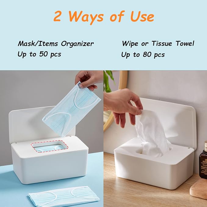 Wipes Dispenser, Wipe Holder for Baby & Adult, Seposeve Refillable Wipe - Image 3