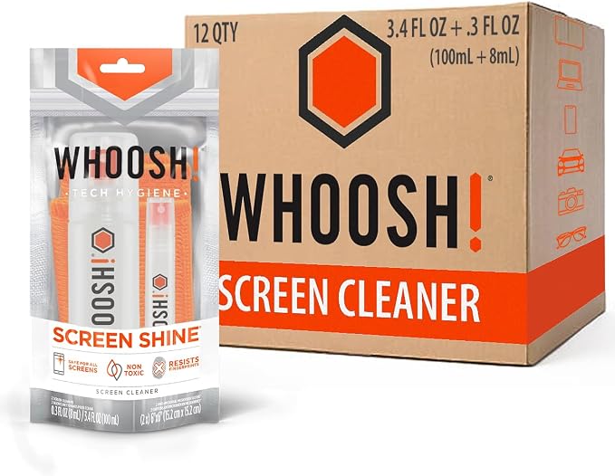 WHOOSH! Laptop Screen Cleaner Spray and Wipe by WHOOSH