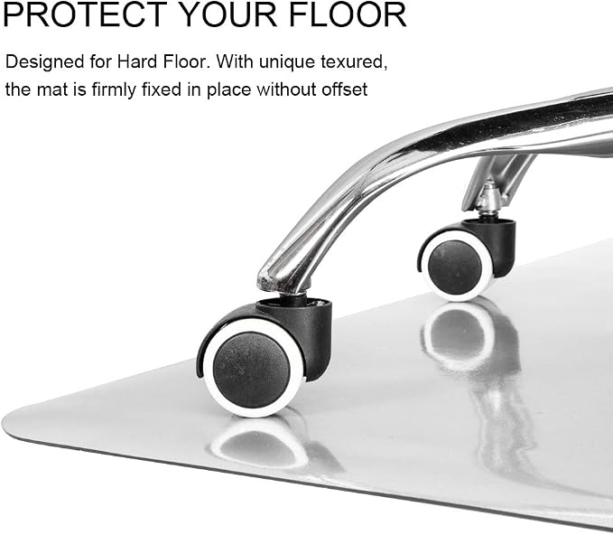 Kuyal Clear Chair mat for Hard Floors 36 x 48 inches Transparent Floor Mats - Image 3