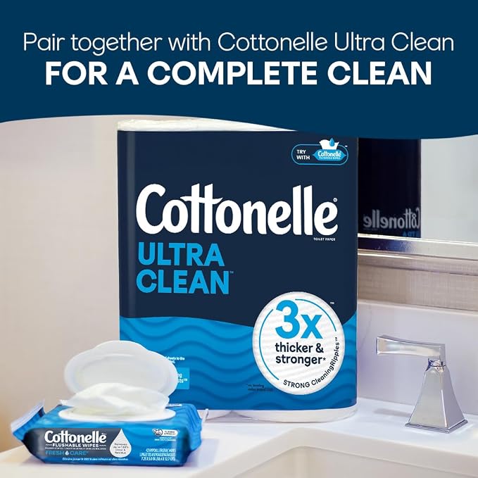 Cottonelle Fresh Feel Flushable Wet Wipes, Adult Wet Wipes, 8 Flip-Top Packs - Image 10