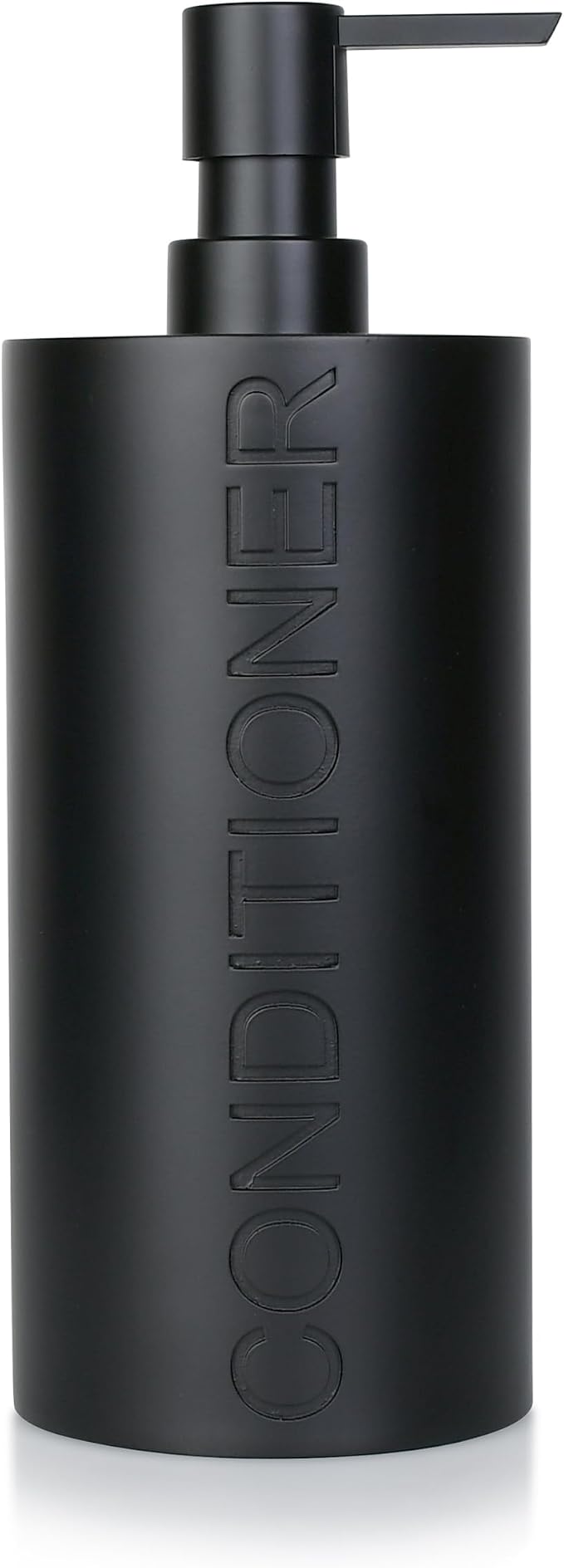 Matte Black Conditioner Dispenser Luxurious Refillable Pump Bottle by IndecorHome