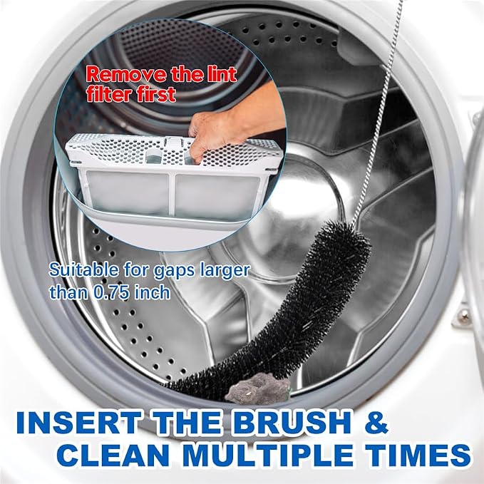 Dryer Vent Cleaner Kit Clothes Dryer Lint Brush Vent Trap Cleaner Home - Image 6