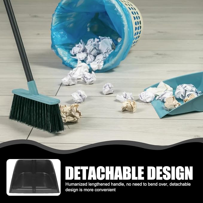 EXCEART Upright Dustpan with Long Handle 27.95 Inch Lightweight Plastic - Image 3