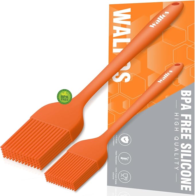 Walfos 600℉ Heat Resistasnt Pastry Brushes, BPA Free Silicone Basting Brush by Walfos