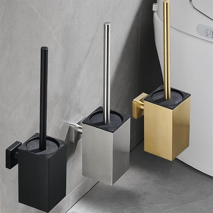 Toilet Bowl Brush and Holder Square, Stainless Steel Square Wall Mounted Toilet - Image 8