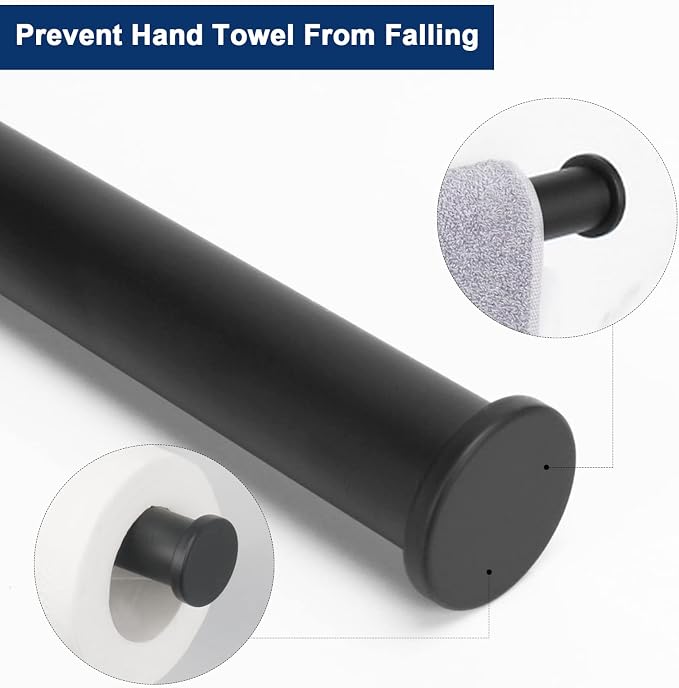 NearMoon Bath Toilet Paper Holder+ Hand Towel Holder, 2 Pieces Bathroom - Image 4