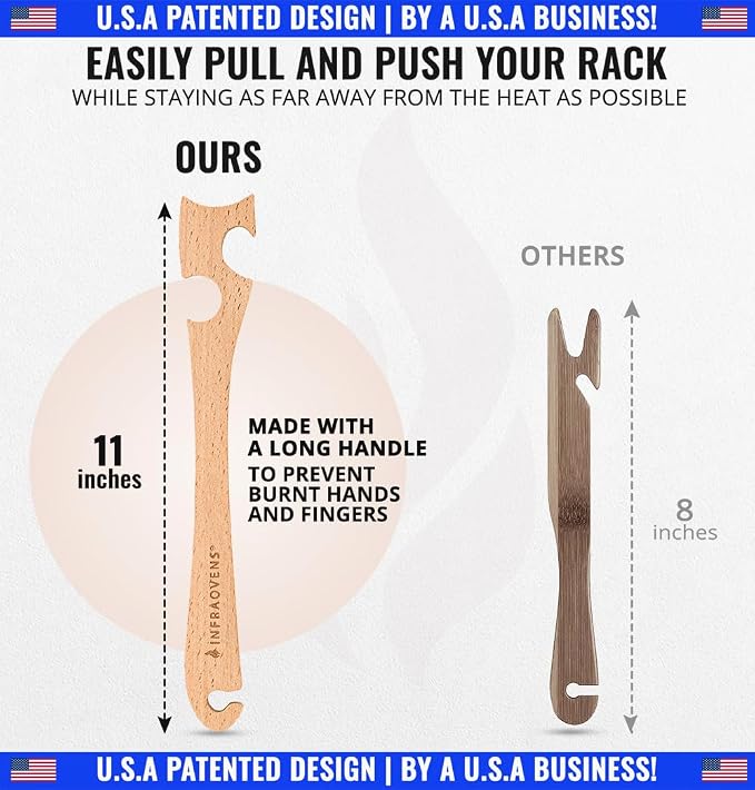 Wooden Oven Rack Puller Stick, Push Pull Tool - Image 4