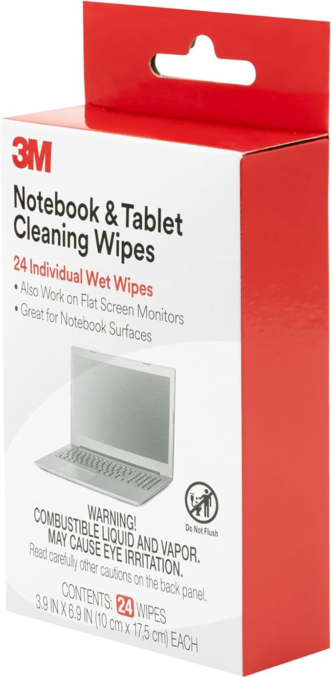 3M Notebook Screen Cleaning Wipes, 3.9 x 6.9 Inches, 24 individual wet wipes - Image 3