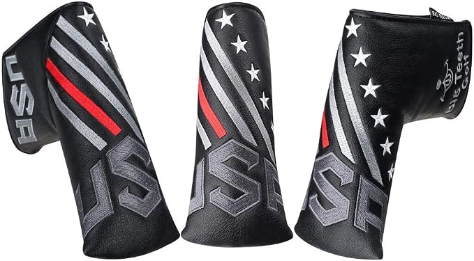 Big Teeth Golf Cover USA Stripe and Star Headcover Covers, Driver Fairway Wood - Image 7