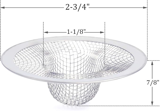 Kingrol 50 Pack Stainless Steel Sink Strainer, 2-3/4 Inch Slop Basket Filter - Image 5