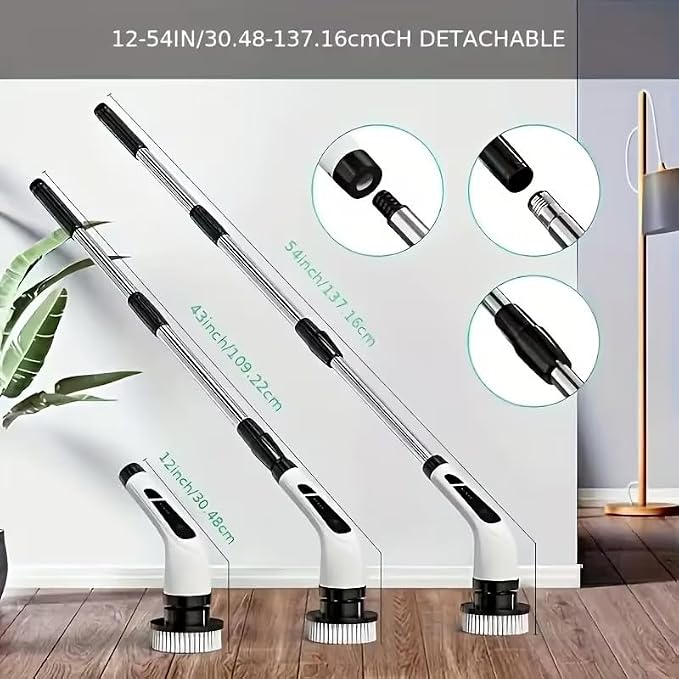 Electric Spin Scrubber, Cordless Cleaning Brush Scrubber - Image 6