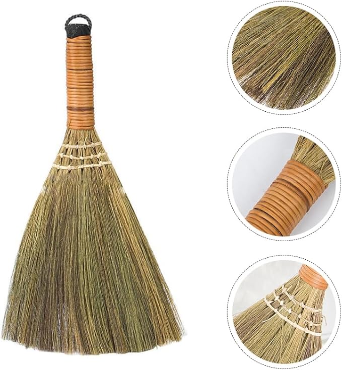 Veemoon 4 Pcs 12 Inch Whisk Broom, Handheld Cleaning Broom Straw Corn Whisk - Image 3