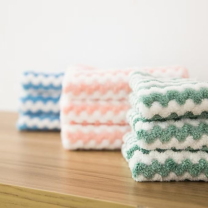 21 Pack Super Absorbent Dish Cloths Coral Velvet Microfiber Kitchen Towels - Image 7