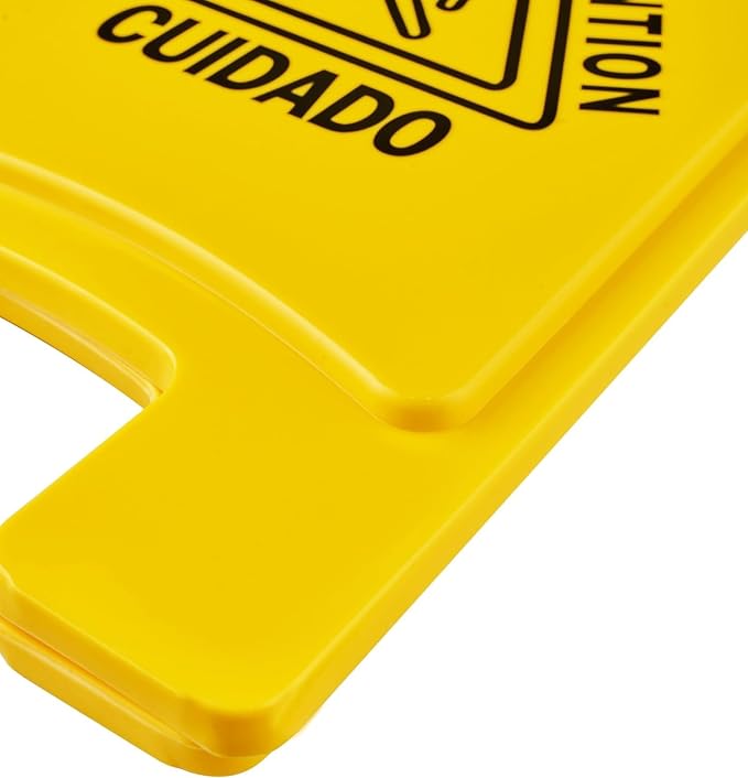 Wet Floor Sign, Slippery When Wet A-Frame Caution Sign, Bright Yellow 4 PACK - Image 7