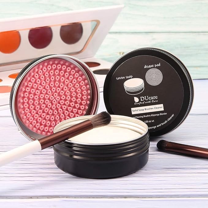 DUcare Makeup Brush Cleaner Shampoo Soap Solid Brush Cleaning Mat Removes - Image 4
