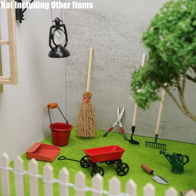 Odoria Dollhouse Straw Broom Miniature - Image 6