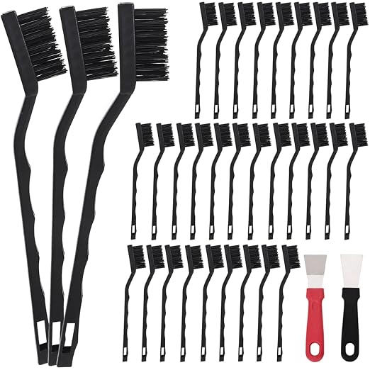 30 PCS Mini Nylon Brush Set，Masonry Brush Wire Bristle by Unknown