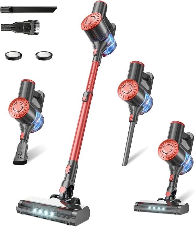 Cordless Vacuum Cleaner with Self-Standing, 40KPA Stick Vacuum Cleaners by Unknown