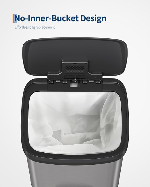Garvee 13 Gallon / 50 L Stainless Steel Trash Can - Image 4