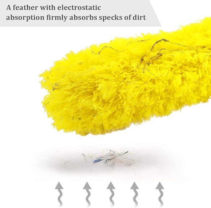 DELUX Microfiber Feather Duster Extendable Cobweb Duster - Image 4