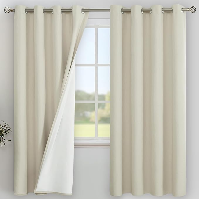 YoungsTex Stone Linen 100% Blackout Curtains by YoungsTex