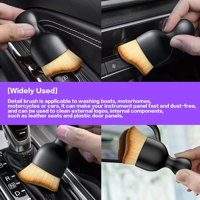 Car Interior Detailing Brush, Soft Bristle Cleaning Brush Car Detailing Brush - Image 7