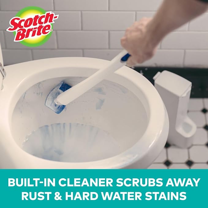 Scotch-Brite Disposable Toilet Scrubber Refills, Removes Rust & Hard Water - Image 4