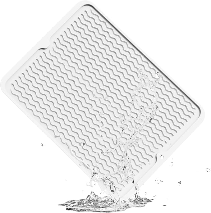 ZLR Silicone Dish Drying Mat for Kitchen Counter, Eco-Friendly Fast Dry Dish Mat by ZLR